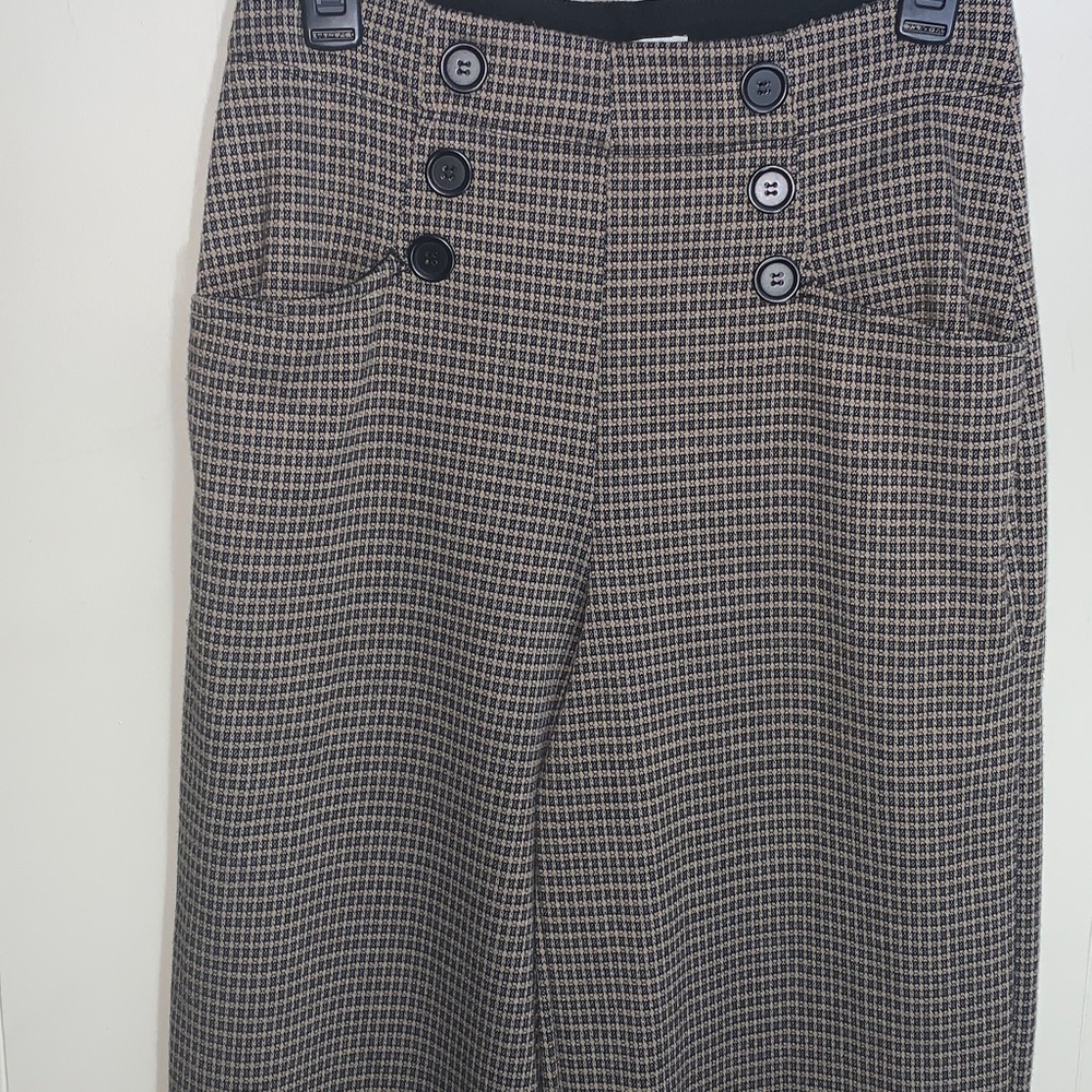 Max Studio Black And Brown Patterned Wideleg Trou… - image 2